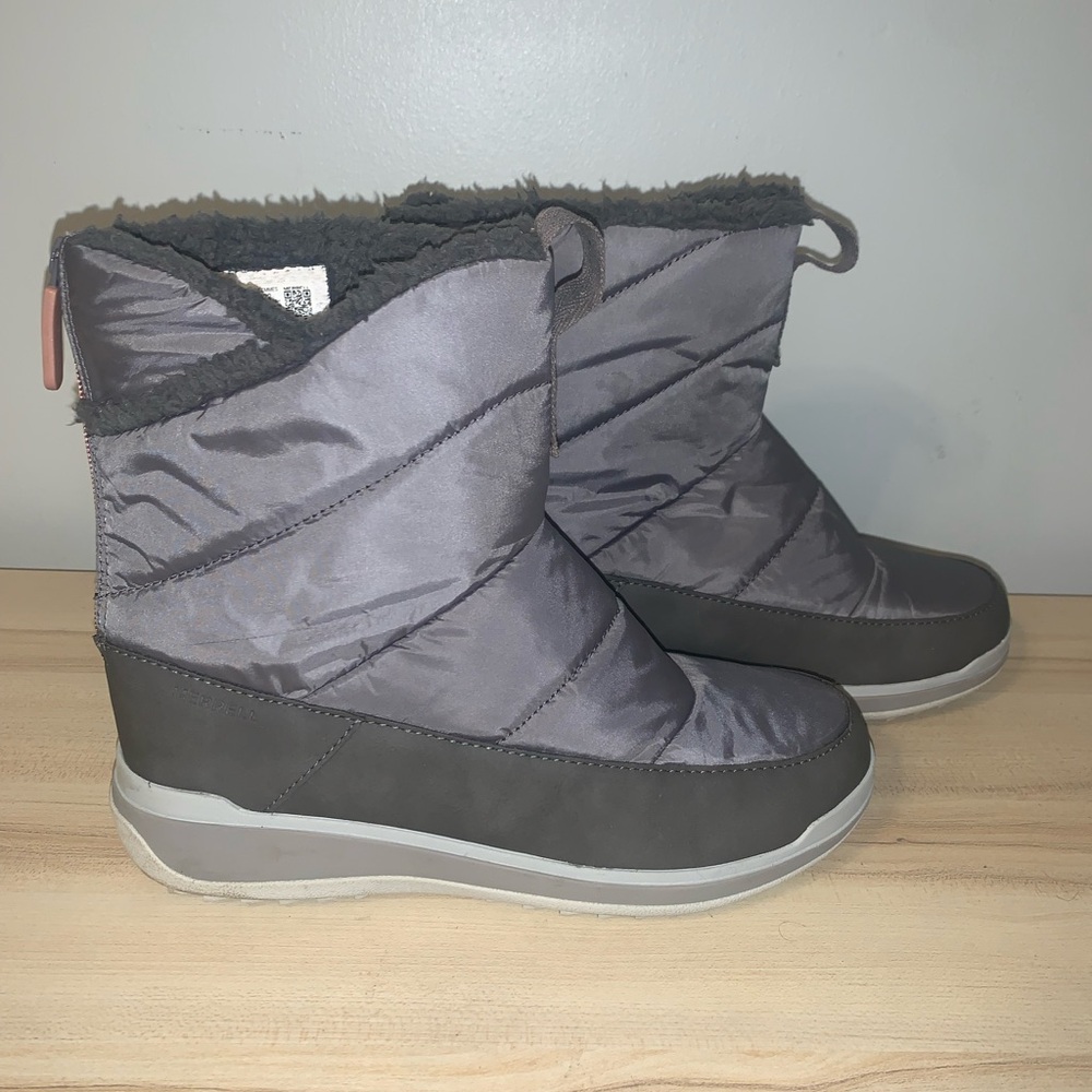 Merrell Women's Snow Creek Sport Zip Polar Waterproof Quantum Grip Size 9.5 Gray